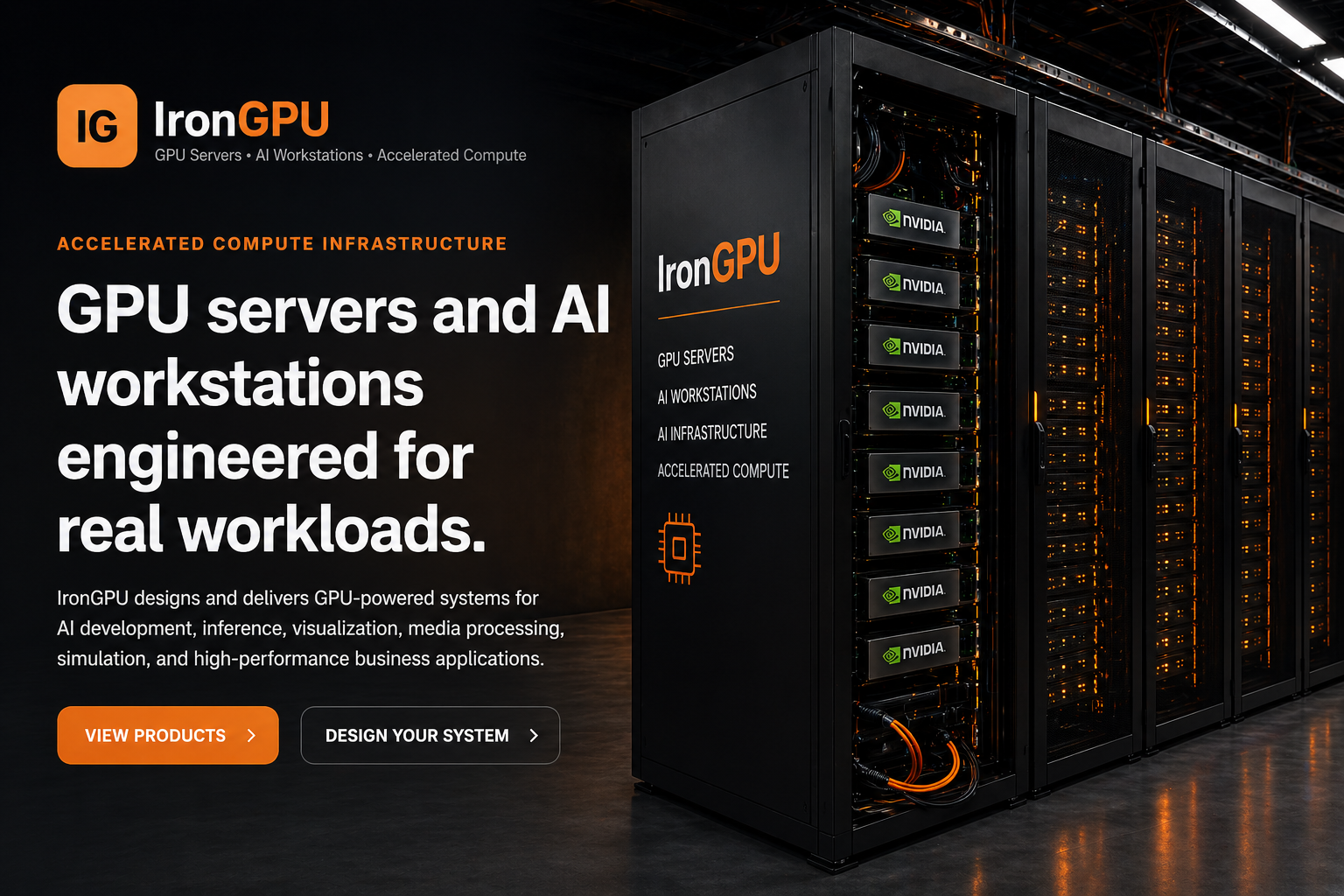 IronGPU GPU server and AI workstation infrastructure